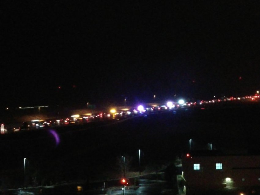 A view from Sky Ridge Medical Center of the mass crash Nov. 21.